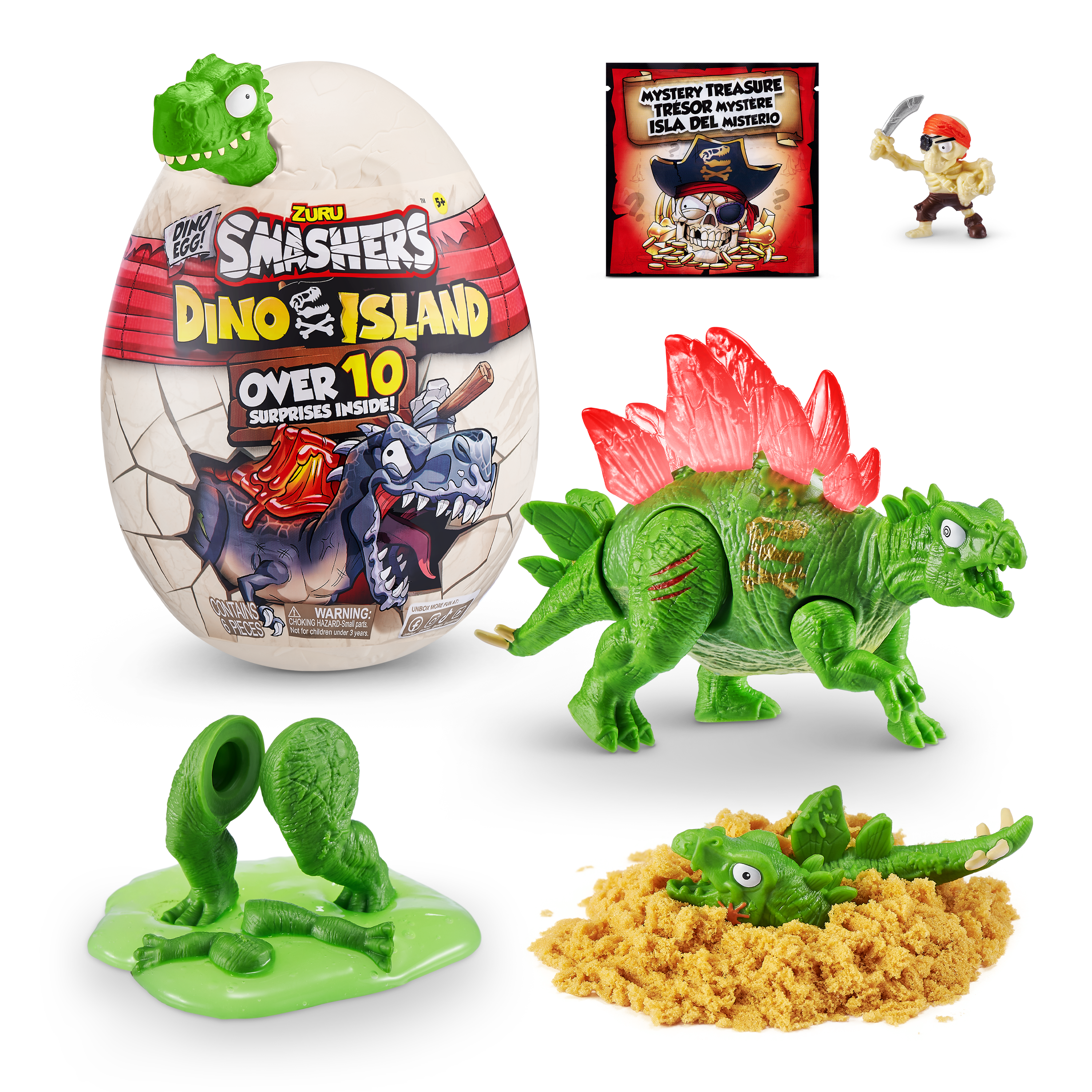 Игровой набор  Smashers Dino Island сюрприз в яйце малое яйцо, 10 сюрпризов Вариант 2— магазин-салютов.рус