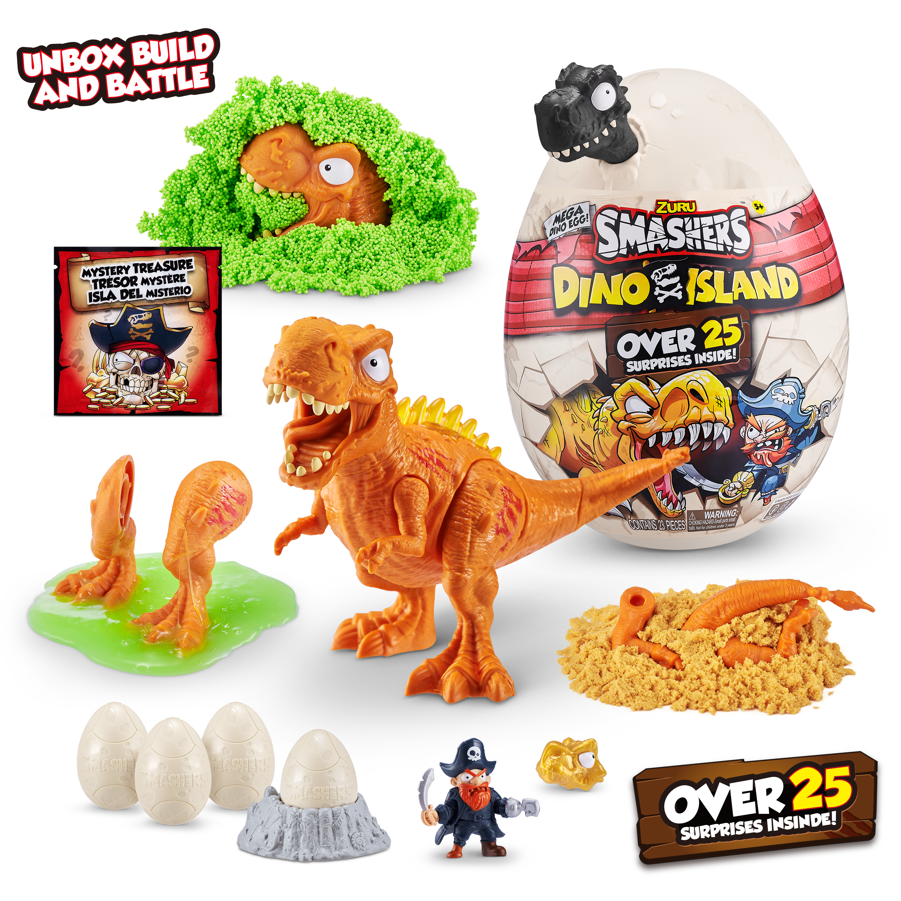 Игровой набор Smashers Dino Island сюрприз в яйце Большое яйцо, 25 сюрпризов— магазин-салютов.рус